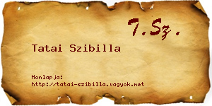 Tatai Szibilla névjegykártya